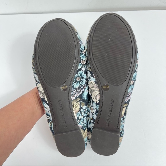 Lucky Brand Emmie Ballet Flats Shady Spruce Scala Rose Moroccan Women’s size 9 - Picture 7 of 8
